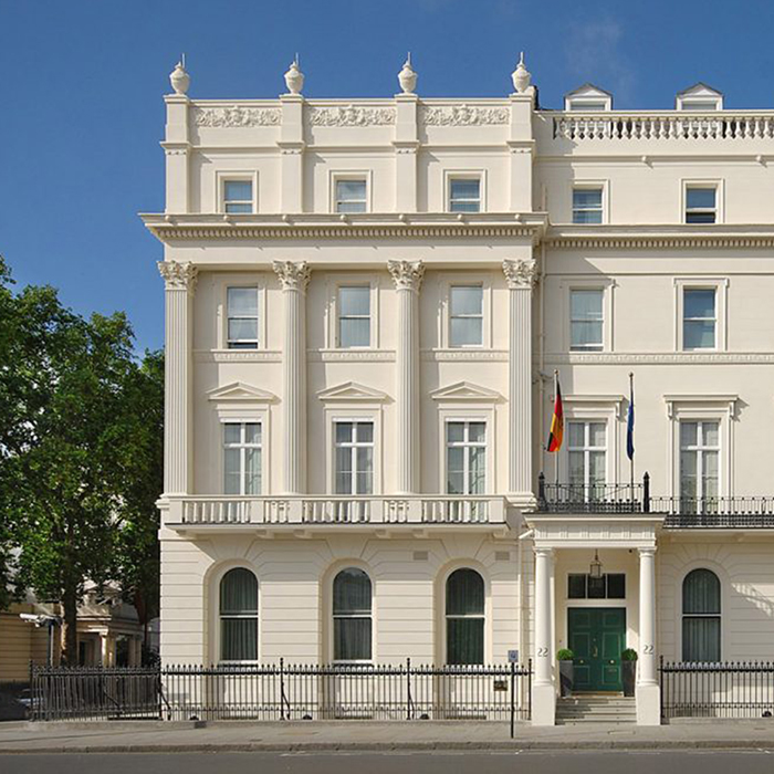 Blick auf die alte Fassade